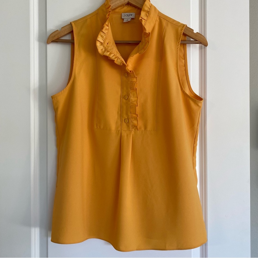 Golden Yellow J.Crew Ruffle Blouse